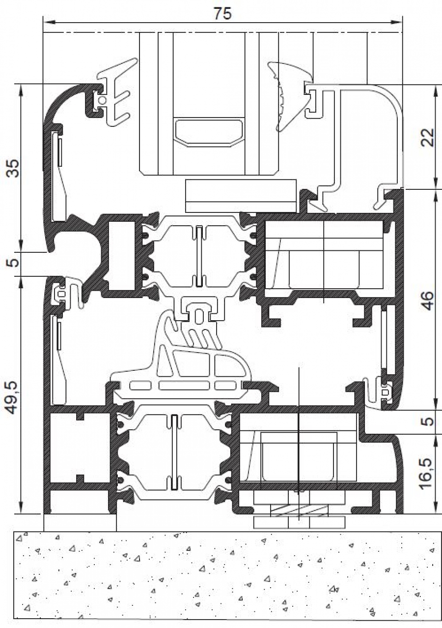 Sistema a taglio termico in alluminio 75 TH Ekos infissi, battente, bilico, monoblocco, Palermo, Sicilia