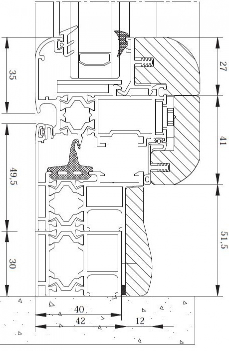 Sistema battente legno alluminio taglio termico 50THW Ekos infissi, Palermo, Sicilia