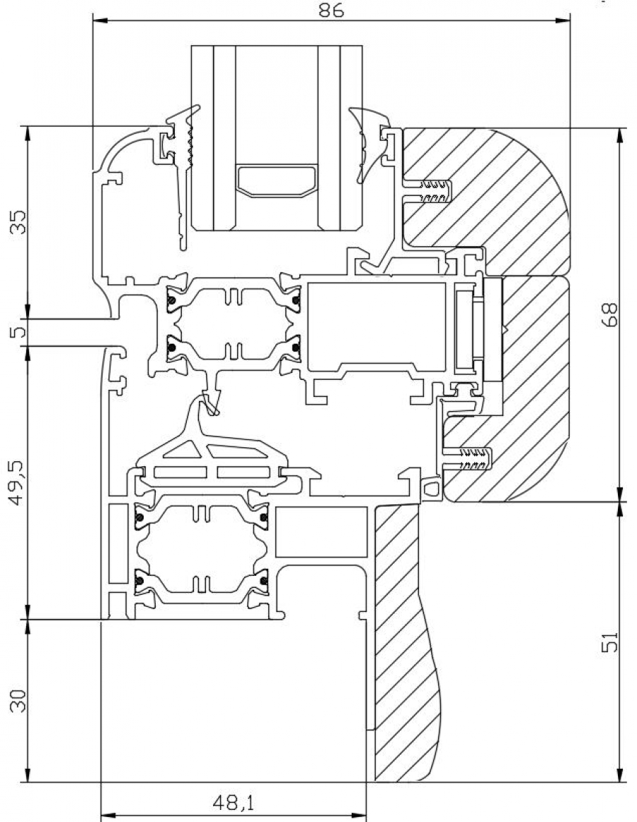 Sistema battente legno alluminio taglio termico 86 THW  Ekos infissi, Palermo, Sicilia